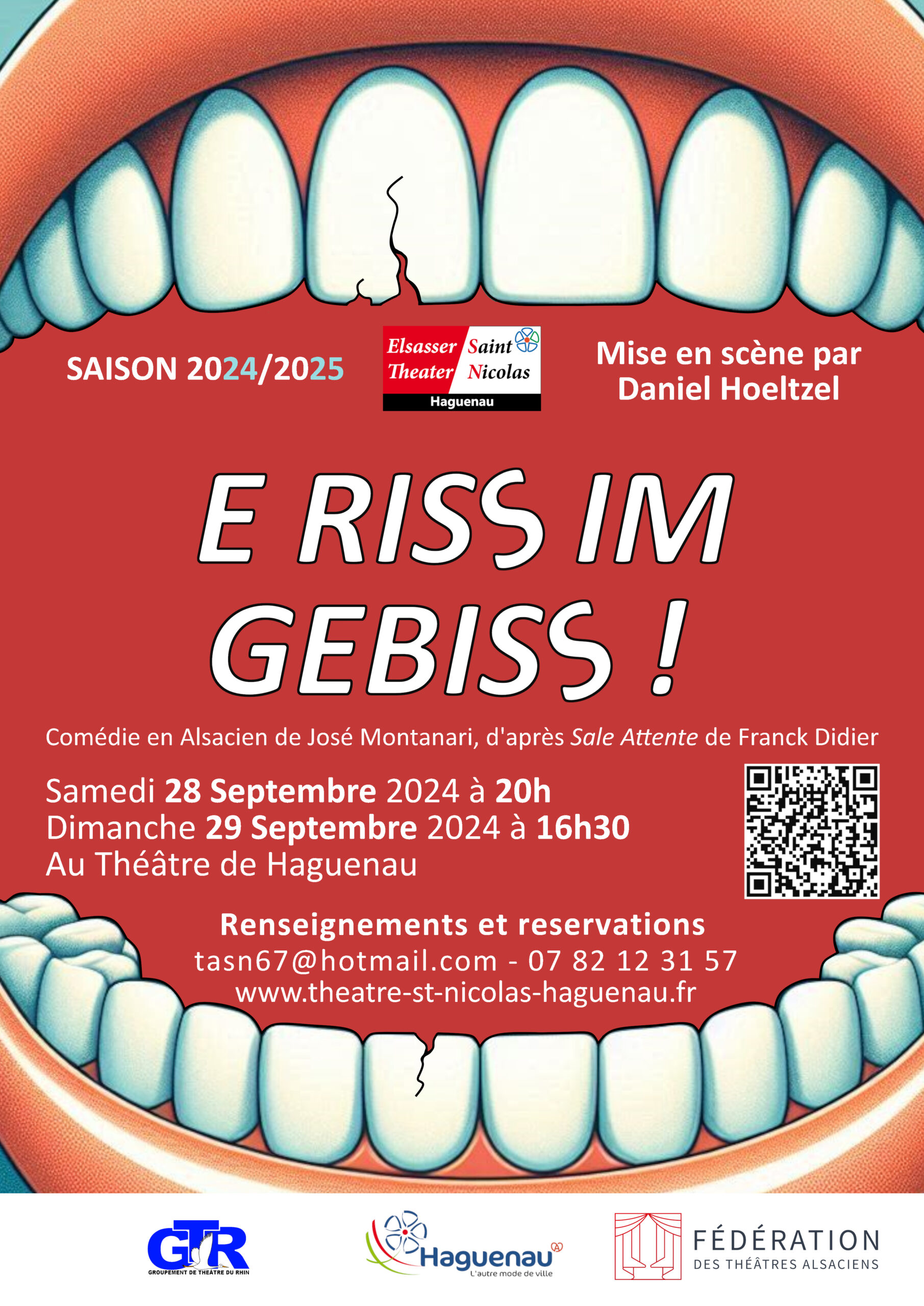 Théâtre : E Riss im Gebiss – comédie en alsacien